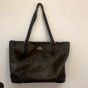 Dark brown coach purse